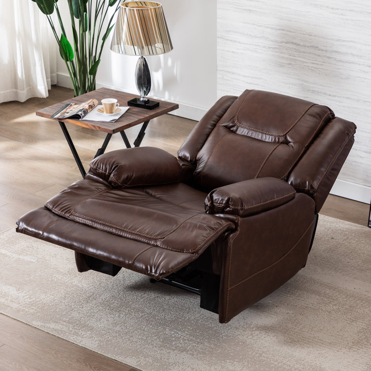 Leather recliner clearance new arrivals